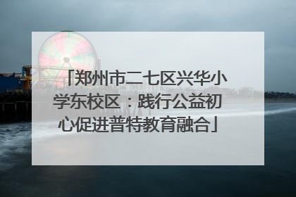 郑州市二七区兴华小学东校区：践行公益初心促进普特教育融合